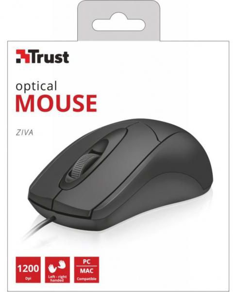 Мишка Trust Ziva Optical mouse Black USB 