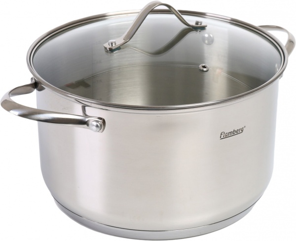 Каструля Tradition 6 л зі скляною кришкою Flamberg