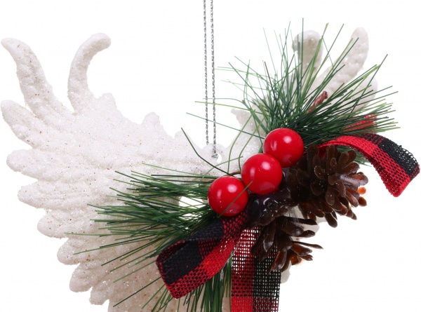 Декоративна підвіска Крила 13x11x4 см білий LD21037