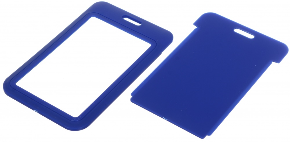 Бейдж вертикальный 55х85 мм синий Nota Bene