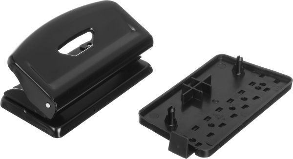 Дырокол с линейкой 12 листов черный SCHOLZ