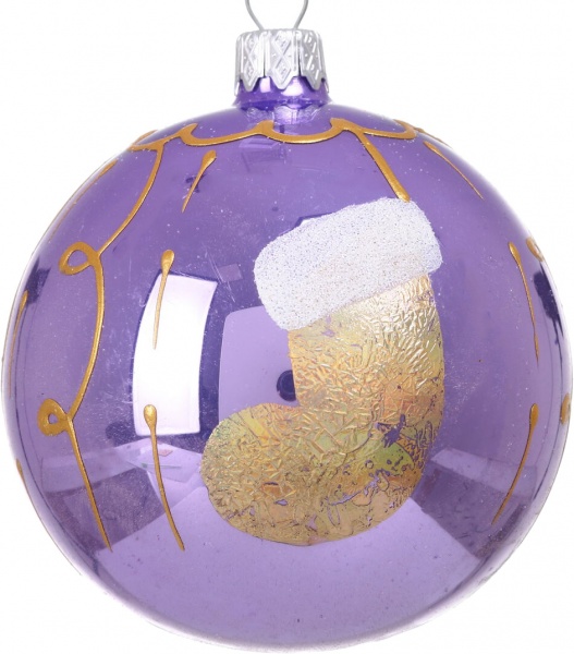 Шар новогодний мульти d 80 мм в ассортименте