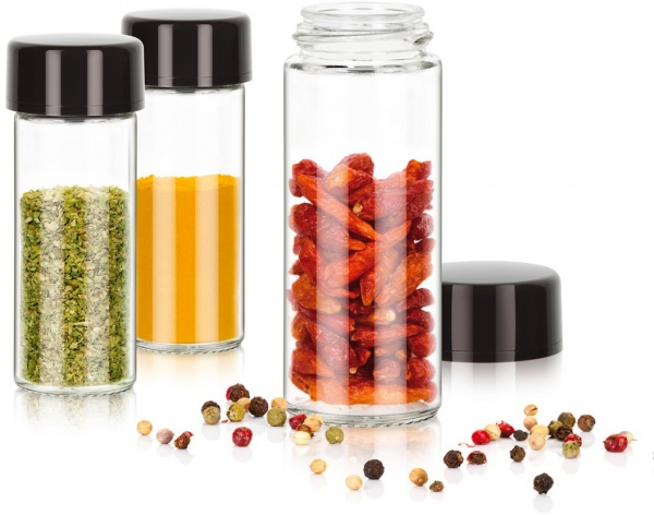 Набор емкостей для специй 3 шт Season антрацит Tescoma