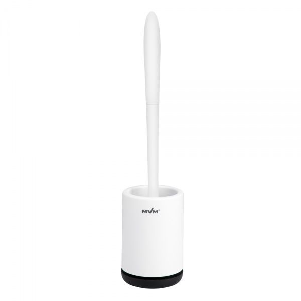 Ершик для унитаза MVM BP-12 белый с черным