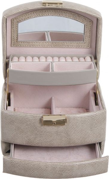 Шкатулка для украшений 16х13,5х12 см серая