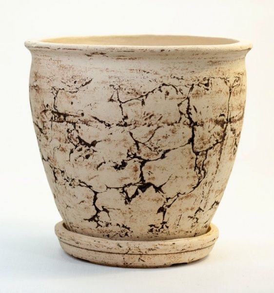 Горщик шамотний Універсал круглий 26л бежевий 