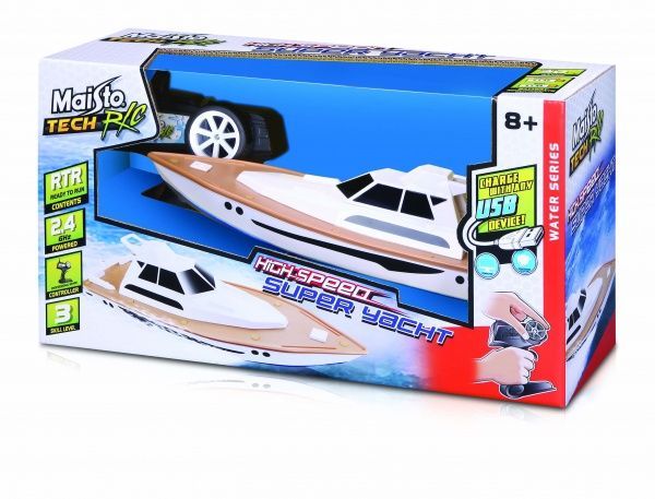 Яхта на р/у Maisto Speed Boat Super Yacht 82197 white/braun
