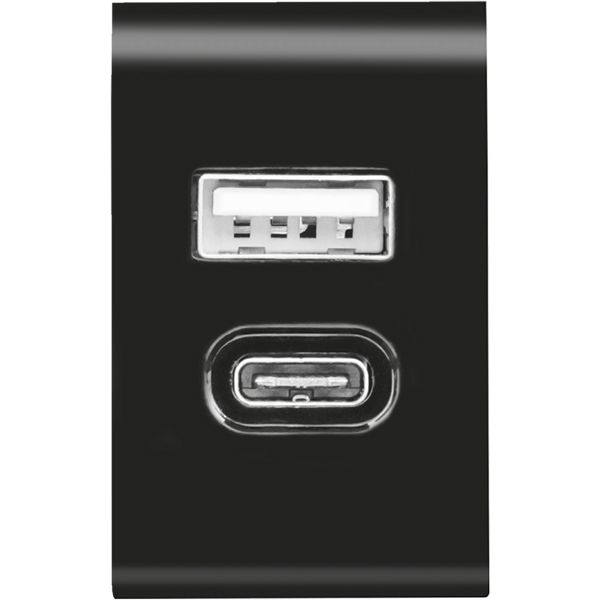 Зарядное устройство Trust Urban Fast Dual USB-C USC 17W Black 21589