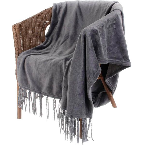 Плед Fringe 140x180 см сірий La Nuit 