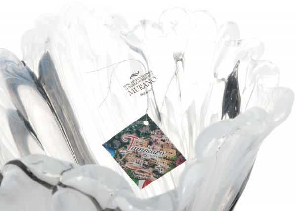 Ваза Antonio Tammaro Zebrine 35 см Чорно-біла 