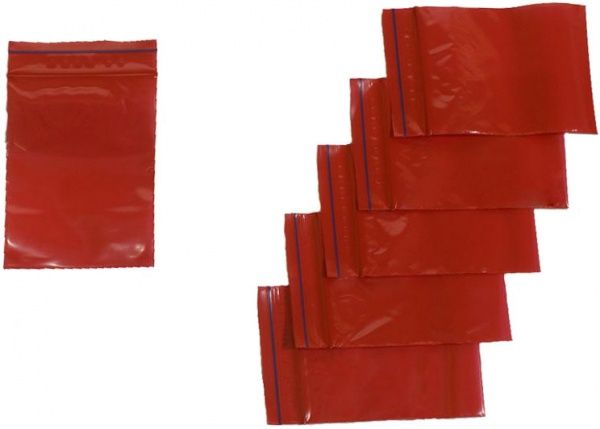 Пакет со струнным замком PROзапас zip-lock красный 40x60 мм 100 шт.