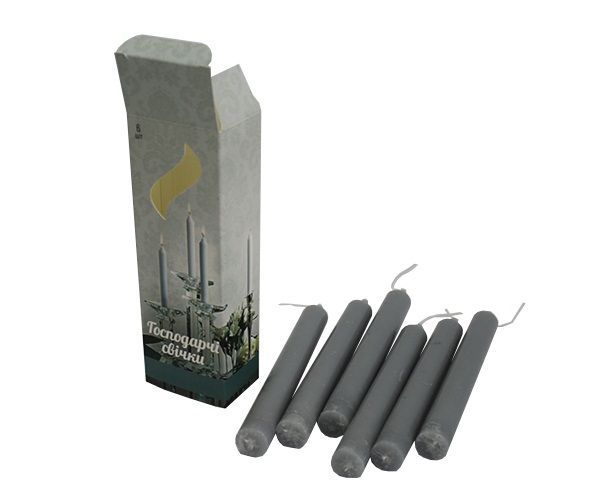 Набір свічок 6 шт. сірий H20186-430 Feroma Candle