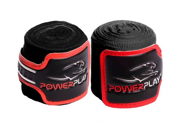 Боксерские бинты PowerPlay уни. 4 м черные PP_3046 