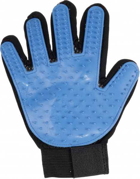 Рукавиця для вичісування собак 230х180х15 мм синій