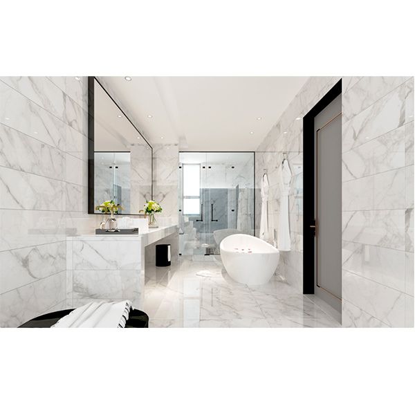 Плитка Golden Tile Calacatta Extra Н90010 250x750 мм білий