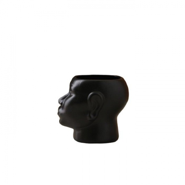 Ваза керамічна Nana ceramics Африканка 15,5 см чорний муар 