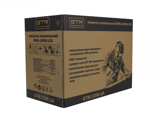 Інвертор цифровий мультифункціональний GTM інвертор зварювальний MMA-180DS LCD