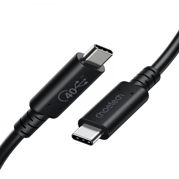 Кабель Choetech XCC-1028-BK, USB4 (40Gbps) Power Delivery 100 Вт, 8K@60Hz 0,8 м black (XCC-1028-BK) 