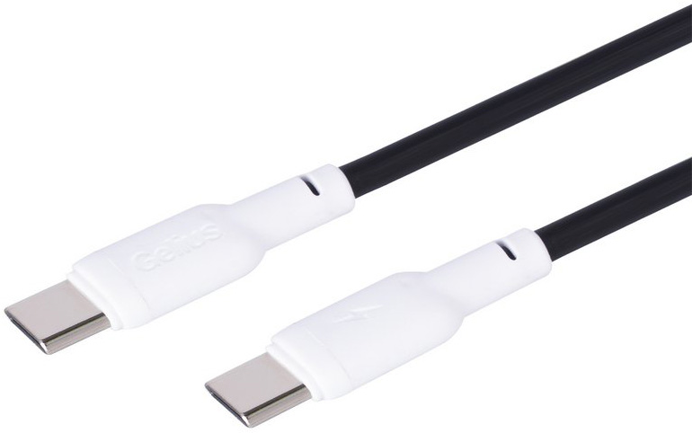 Кабель Gelius Full Silicon GP-UCN001CC Type-C to Type-C (60W) 1,2 м чорно-білий (00000092315)