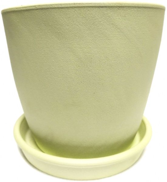 Горщик керамічний Сонет ангоб круглий 4л салатовий 