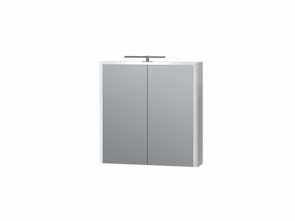 Зеркальный шкаф Botticelli Livorno - 70 структурный белый 