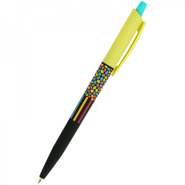 Ручка шариковая Axent автомат Neon mosaic синяя AB1090-26-A 