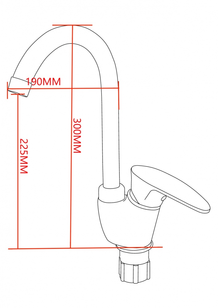 Смеситель для кухни Silver KLE PL SLHO0749BL