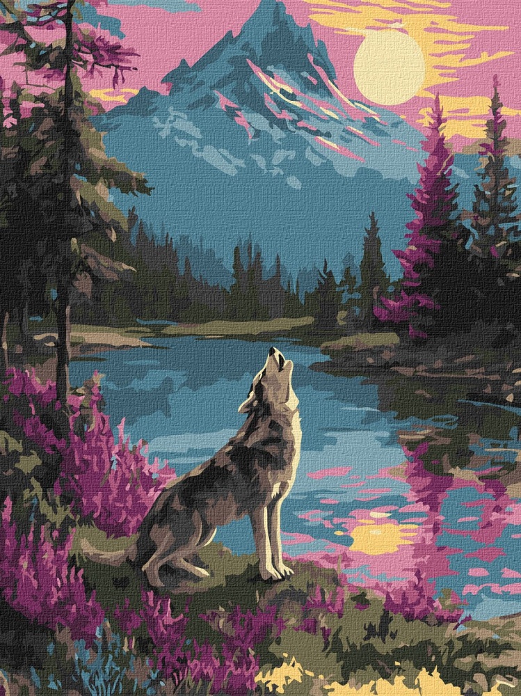 Картина по номерам Одинокий волк ©art_selena_ua 30х40 см Ideyka