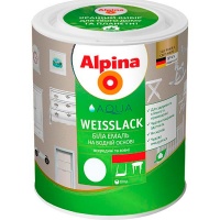Емаль Alpina Aqua Weisslack шовковисто-матова 0.75 л