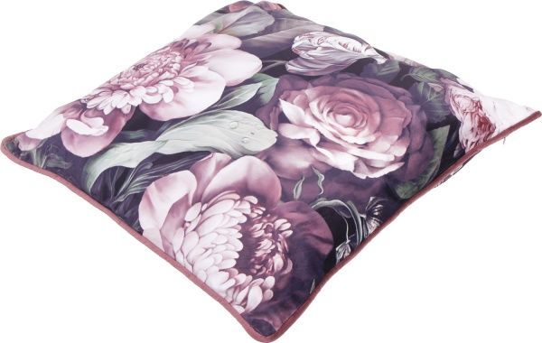 Подушка декоративная Велюр Melina 50x50 см розовый с принтом La Nuit 