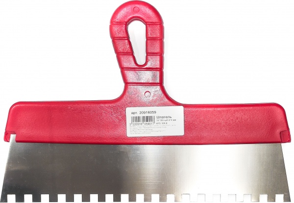 Шпатель 300 мм зуб 8х8 мм зубчастий КРЗ-300-8