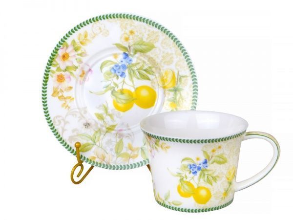 Чашка с блюдцем Лимон 220 мл 924-368 Lefard