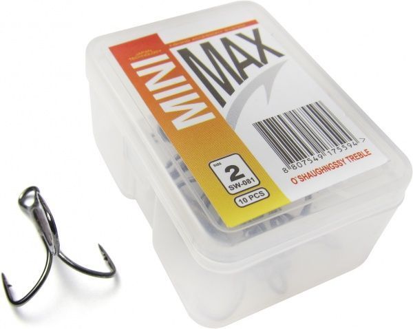 Крючок MiniMax Treble Hook o'shaughnessy №2 10 шт. SW081-2