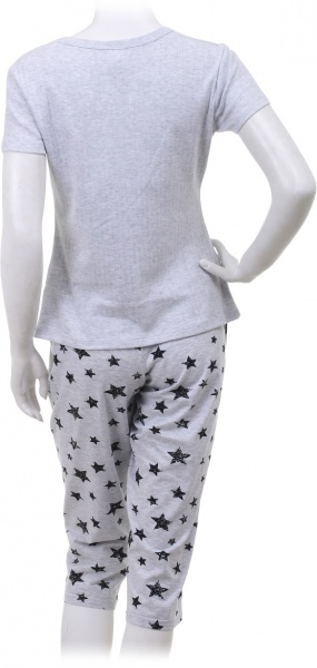 Костюм домашній жіночий Flis clothes Нічна зірочка р. XL чорний із сірим 