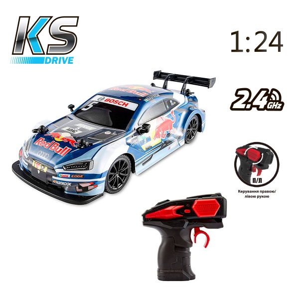 Машинка на р/к - Audi RS 5 DTM Red Bull (1:24, 2.4Ghz, блакитний) 1:24 124RABL
