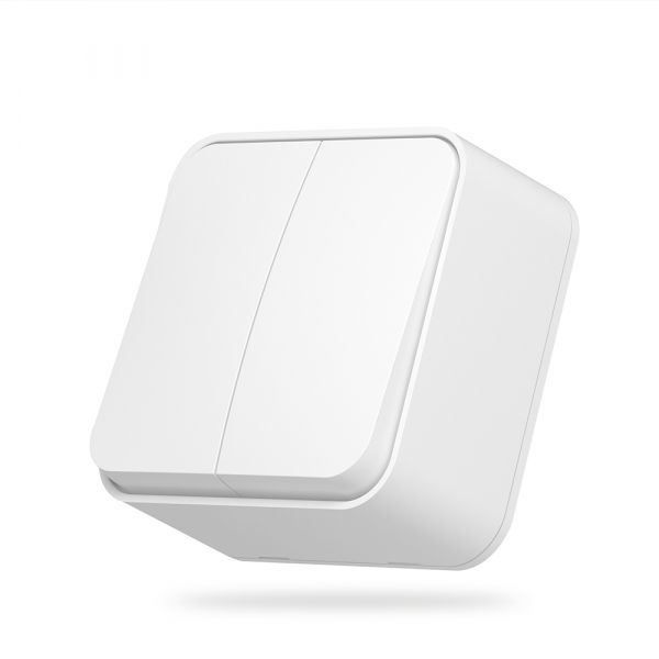 Вимикач двоклавішний IP20 Binera без підсвітки білий VF-BNS12-W