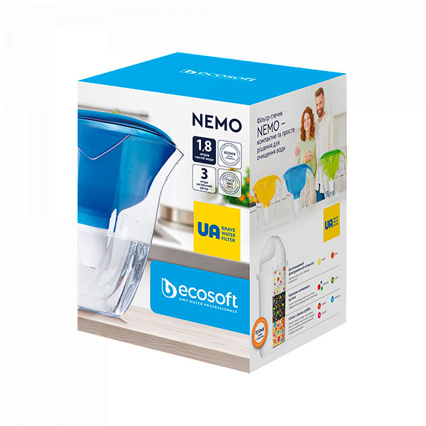 Фильтр-кувшин Ecosoft NEMO синий 3л