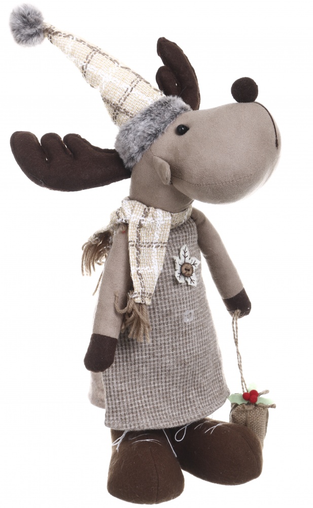 Декорація новорічна Лось на висувних ніжках 24x77 см коричневий 2 асортимента LF2223028AB