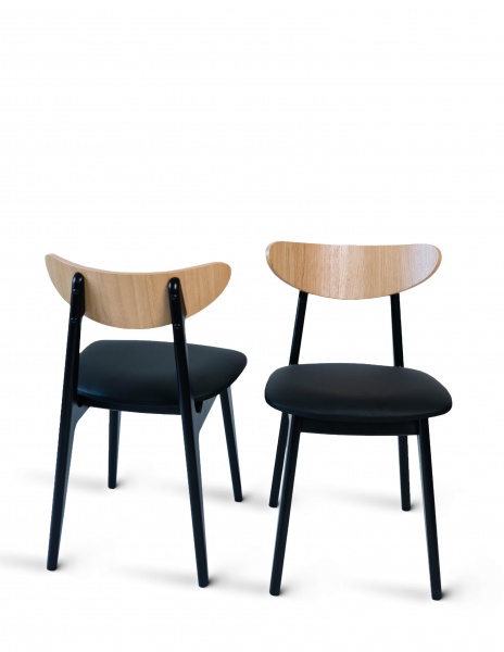 Стілець PAVLYK Марсель чорний / бук
