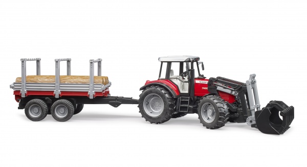 Трактор с прицепом Bruder Massey Ferguson 1:16 02046