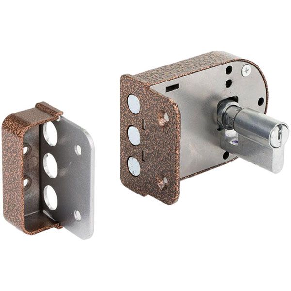 Замок накладний Аріко ЗН-3 3 ригеля 100 мм антична бронза