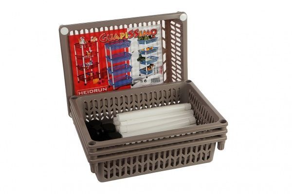 Етажерка Heidrun 4-ярусна 400x300x890 мм Баскетс 890x400x300 мм сірий (1564_сірий) 