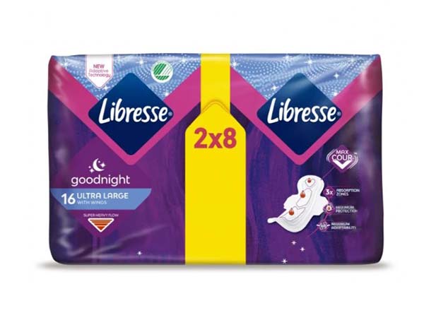 Прокладки гігієнічні Libresse Ultra Goodnight Large 16 шт.