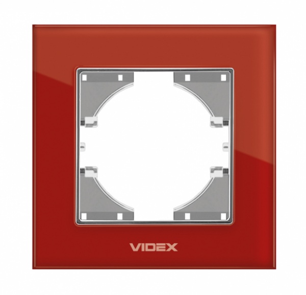 Рамка одномісна Videx Binera горизонтальна червоний VF-BNFRG1H-RD
