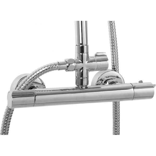 Смеситель термостатический Mixxen +колонна для душа ThermoSmile+ аксессуары 