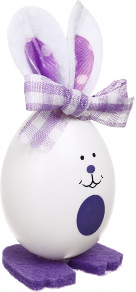 Декорация Зайчик - яйцо с бантиком набор из 3 шт.