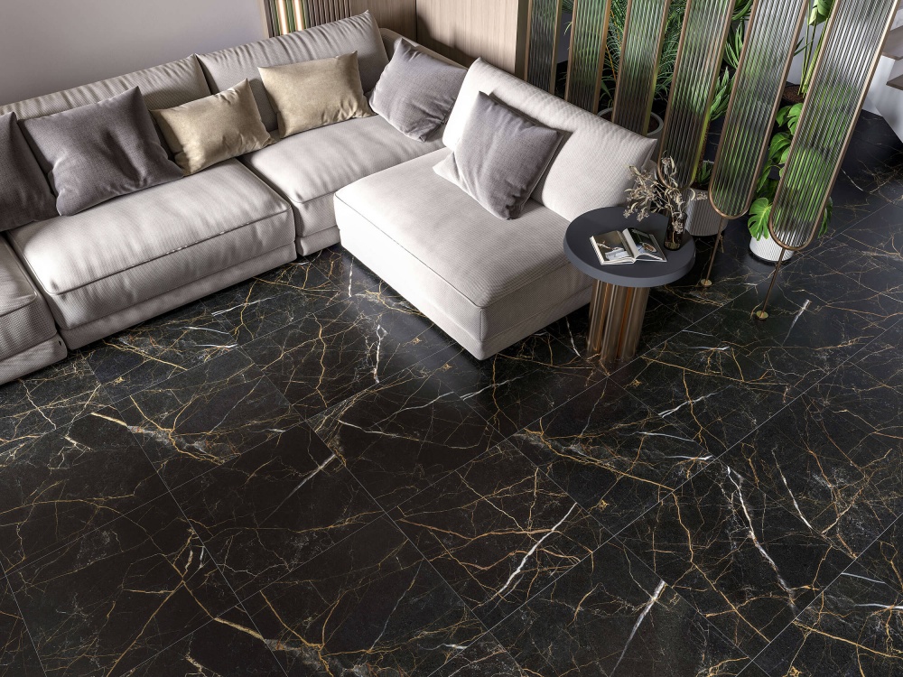 Плитка Golden Tile Marmo Perlanera black MPС52 60x60 см