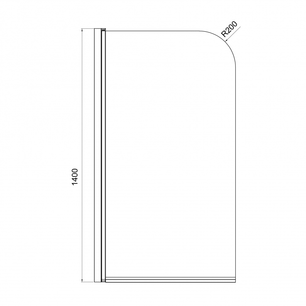 Шторка для ванны Koller Pool Dakota 800х1400 мм chrome, скло 6 мм clear