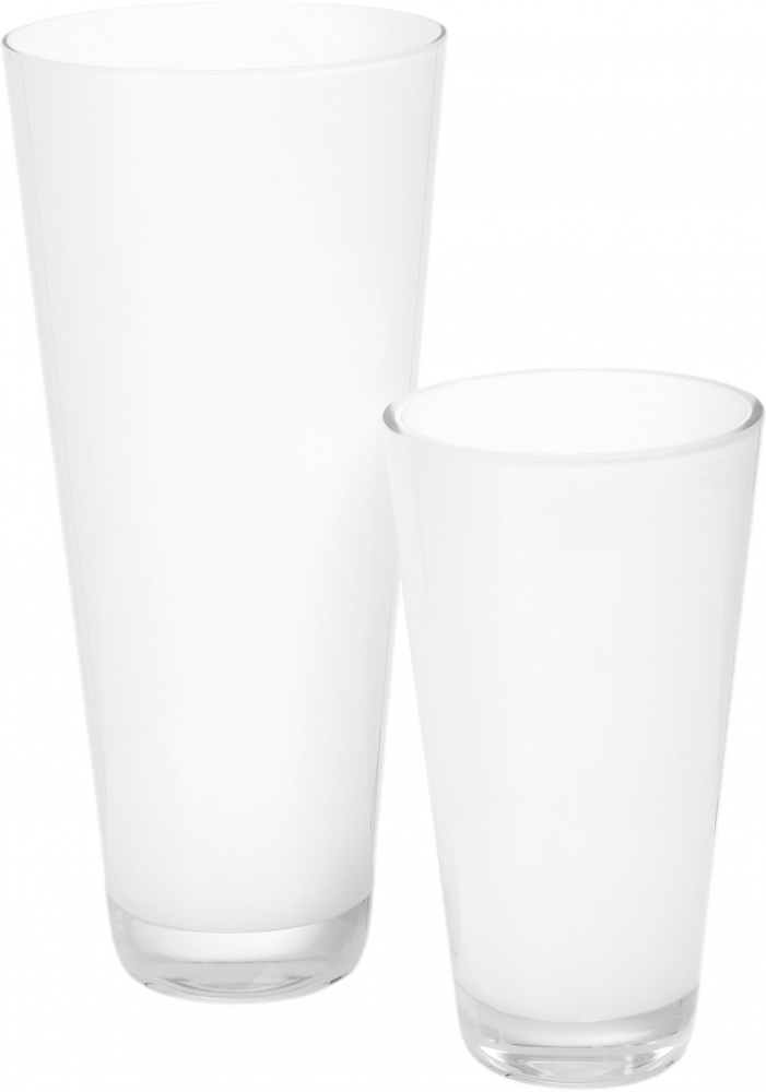 Ваза скляна Wrzesniak Glassworks 25 см біла 17-8816