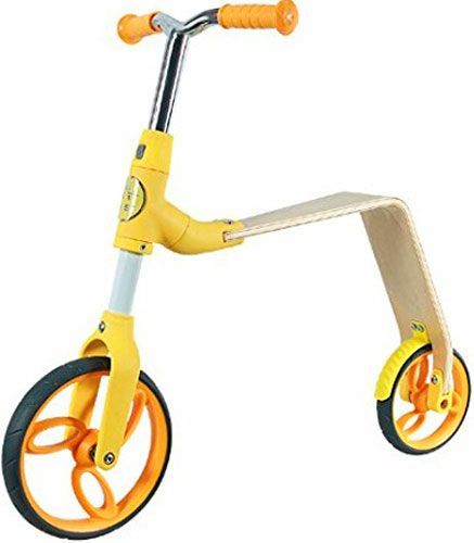 Самокат-беговел AEST B01 2 в 1 желтый 